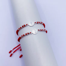 Cargar imagen en el visor de la galería, Pulseras Plata Pareja San Benito Rojas
