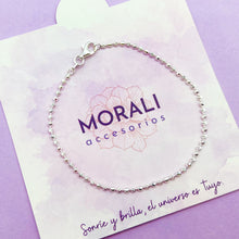 Cargar imagen en el visor de la galería, Pulsera Plata Balines Labrados Pequeños
