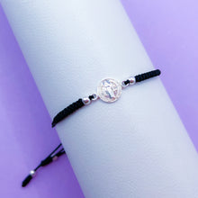 Cargar imagen en el visor de la galería, Pulsera Plata San Benito Negra
