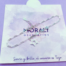 Cargar imagen en el visor de la galería, Pulsera Plata Estrellas Microcircones
