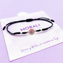 Cargar imagen en el visor de la galería, Pulsera Plata San Benito Negra
