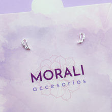 Cargar imagen en el visor de la galería, Aretes Plata Ala Cierre de Seguridad
