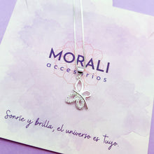 Cargar imagen en el visor de la galería, Dije Plata Mariposa Microcircones
