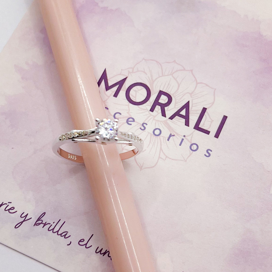 Anillo Plata Compromiso Circones