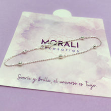 Cargar imagen en el visor de la galería, Pulsera Plata Balines Líneas
