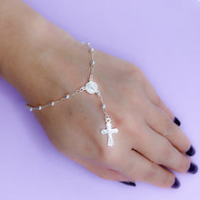 Cargar imagen en el visor de la galería, Pulsera Plata Denario San Benito 3 mm
