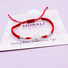 Cargar imagen en el visor de la galería, Pulsera Plata San Benito Roja
