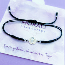 Cargar imagen en el visor de la galería, Pulsera Plata San Benito Negra
