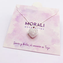 Cargar imagen en el visor de la galería, Relicario Plata Corazón Microcircones
