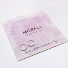 Cargar imagen en el visor de la galería, Candongas Plata Mini 1,0 cm
