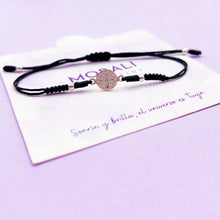 Cargar imagen en el visor de la galería, Pulsera Plata San Benito Negra
