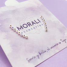 Cargar imagen en el visor de la galería, Aretes Escalador Plata Colores Pastel
