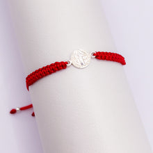 Cargar imagen en el visor de la galería, Pulsera Plata San Benito Roja
