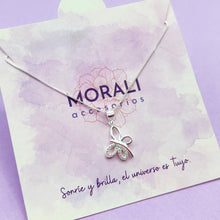 Cargar imagen en el visor de la galería, Dije Plata Mariposa Microcircones
