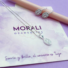 Cargar imagen en el visor de la galería, Juego Plata Circón Óvalo Cristal
