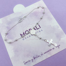 Cargar imagen en el visor de la galería, Pulsera Plata Denario San Benito 3 mm
