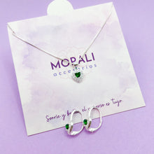 Cargar imagen en el visor de la galería, Juego Plata Corazón Verde
