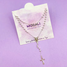 Cargar imagen en el visor de la galería, Rosario Plata Virgen Milagrosa Balín 3,5 mm
