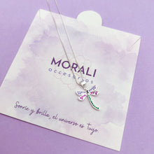 Cargar imagen en el visor de la galería, Dije Plata Libélula Colores
