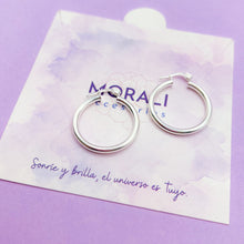 Cargar imagen en el visor de la galería, Candongas Plata Tubo D 2,6 cm
