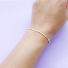 Cargar imagen en el visor de la galería, Pulsera Plata Balines Labrados Pequeños
