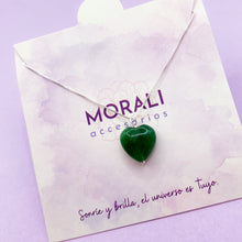 Cargar imagen en el visor de la galería, Dije Plata Corazón Jade
