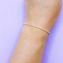 Cargar imagen en el visor de la galería, Pulsera Plata Balines Labrados Pequeños
