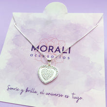 Cargar imagen en el visor de la galería, Dije Plata Corazón Circones Cristal
