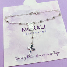 Cargar imagen en el visor de la galería, Pulsera Plata Denario Virgen Milagrosa
