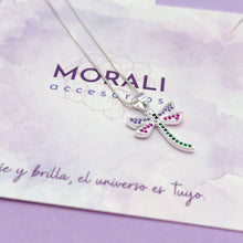 Cargar imagen en el visor de la galería, Dije Plata Libélula Colores
