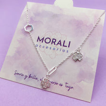 Cargar imagen en el visor de la galería, Tobillera Plata Dos Tréboles
