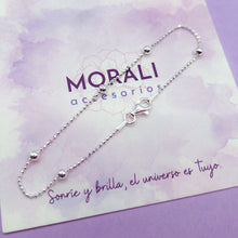 Cargar imagen en el visor de la galería, Pulsera Plata Balines Lisos
