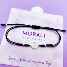 Cargar imagen en el visor de la galería, Pulsera Plata San Benito Negra
