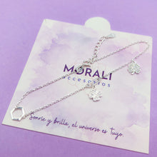 Cargar imagen en el visor de la galería, Tobillera Plata Dos Tréboles
