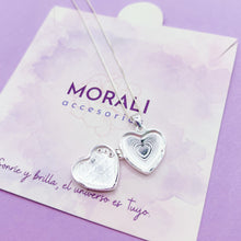 Cargar imagen en el visor de la galería, Relicario Plata Corazón Tres Circones
