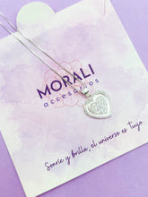 Cargar imagen en el visor de la galería, Dije Plata Corazón Circones Cristal
