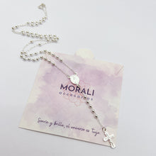 Cargar imagen en el visor de la galería, Rosario Plata Virgen Milagrosa Balín 3 mm
