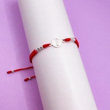 Cargar imagen en el visor de la galería, Pulsera Plata San Benito Roja
