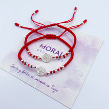 Cargar imagen en el visor de la galería, Pulseras Plata Pareja San Benito Rojas
