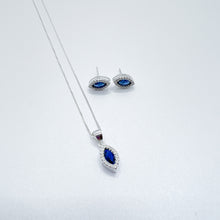 Cargar imagen en el visor de la galería, Juego Plata Circón Gota Azul
