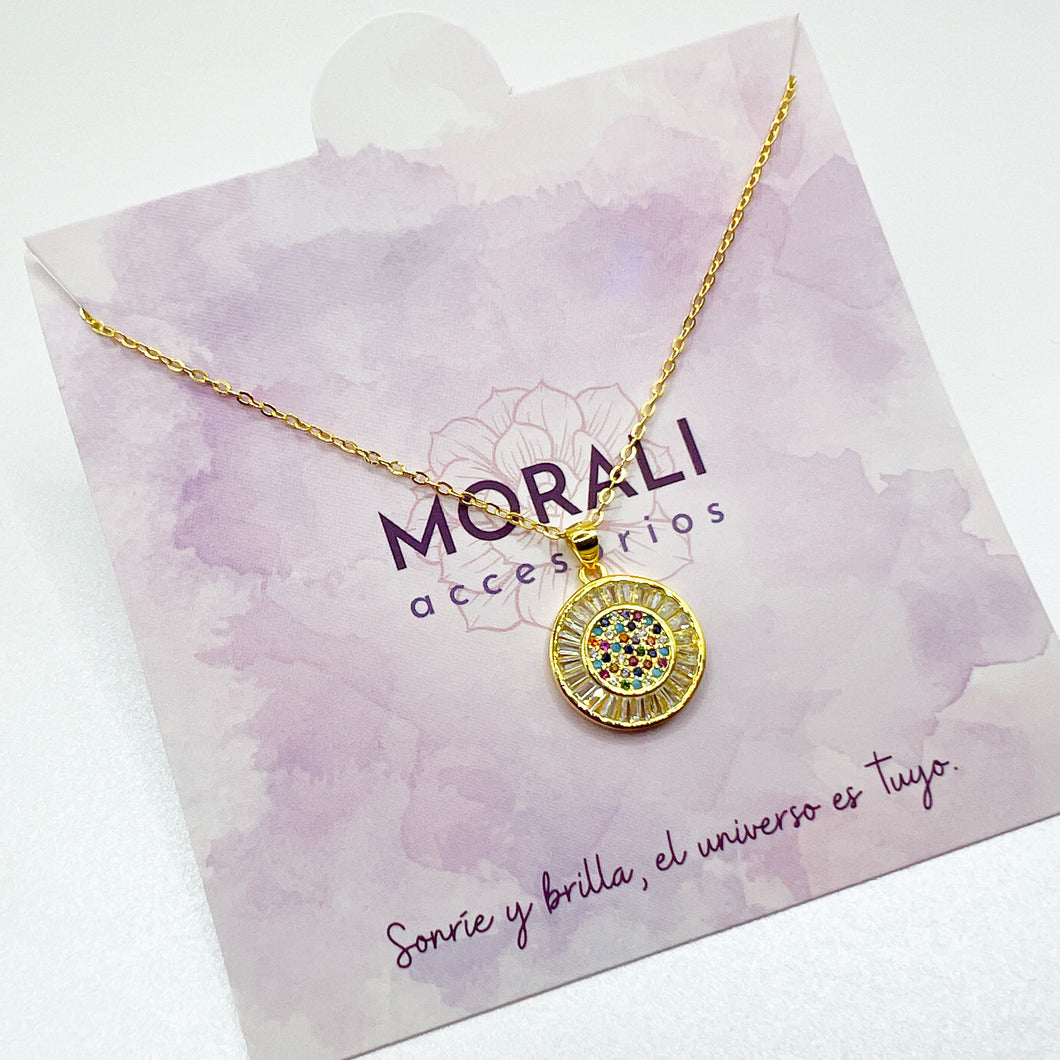 Dije Plata Dorado Mandala Cristales